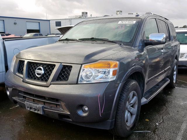 5N1AA0ND9CN612407 - 2012 NISSAN ARMADA SV GRAY photo 2