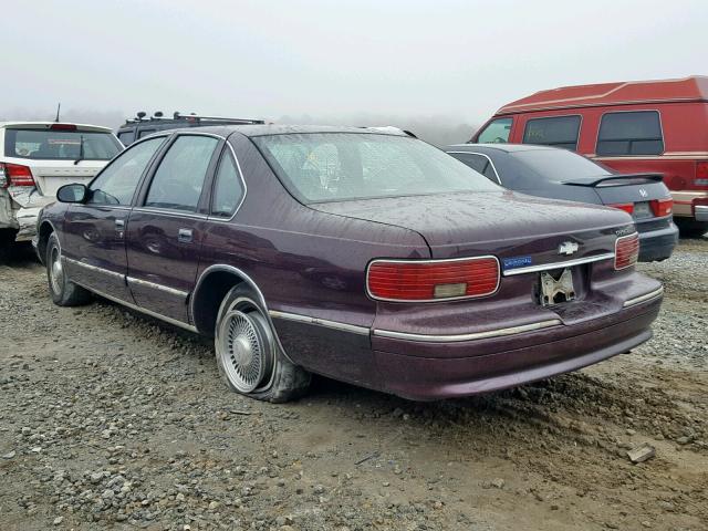 1G1BL52W1TR112104 - 1996 CHEVROLET CAPRICE CL MAROON photo 3
