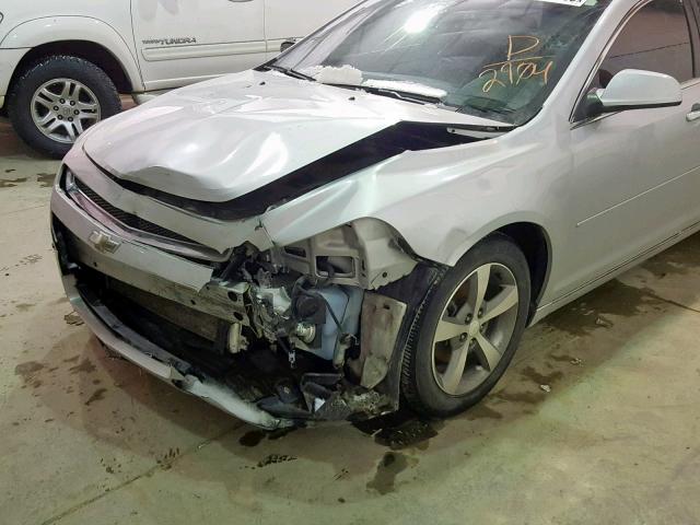 1G1ZC5E04CF172904 - 2012 CHEVROLET MALIBU 1LT ვერცხლისფერი ფოტო 9