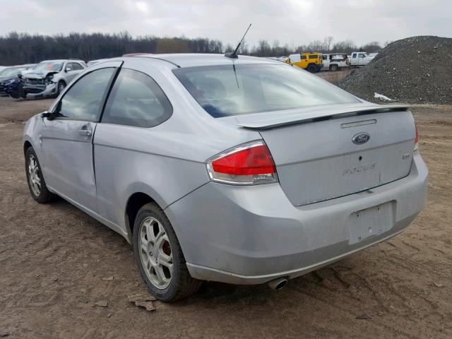 1FAHP33N48W153602 - 2008 FORD FOCUS SE SILVER photo 3