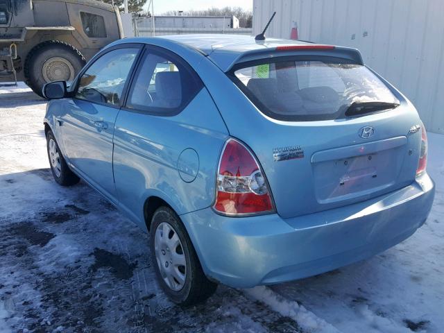 KMHCM3AC3AU178258 - 2010 HYUNDAI ACCENT BLU TEAL photo 3