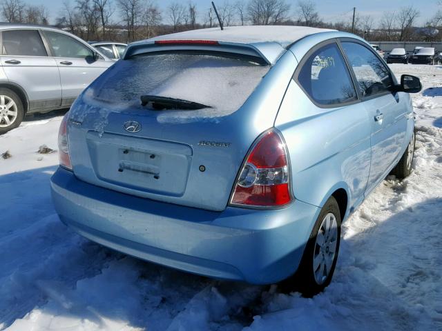 KMHCM3AC2AU175898 - 2010 HYUNDAI ACCENT BLU BLUE photo 4