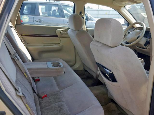 2G1WF52E159202852 - 2005 CHEVROLET IMPALA TAN photo 6