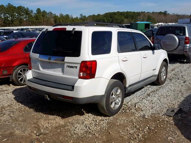 4F2CZ06178KM28201 - 2008 MAZDA TRIBUTE S WHITE photo 4