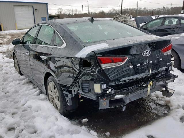 5NPE34AFXJH659117 - 2018 HYUNDAI SONATA SPO BLACK photo 3