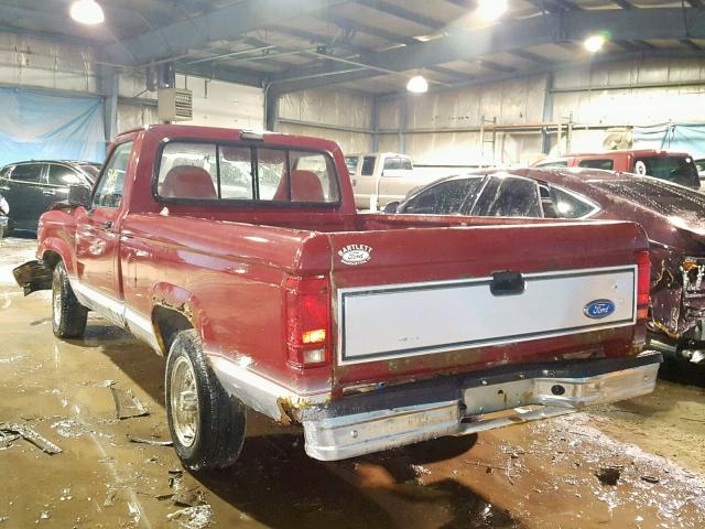 1FTCR10U6MUD73148 - 1991 FORD RANGER MAROON photo 3