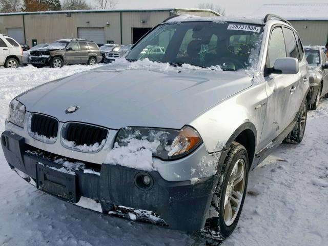 WBXPA934X5WD09385 - 2005 BMW X3 3.0I SILVER photo 2