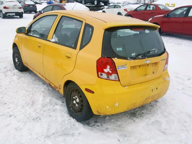 KL1TG626X5B362904 - 2005 CHEVROLET AVEO LT YELLOW photo 3