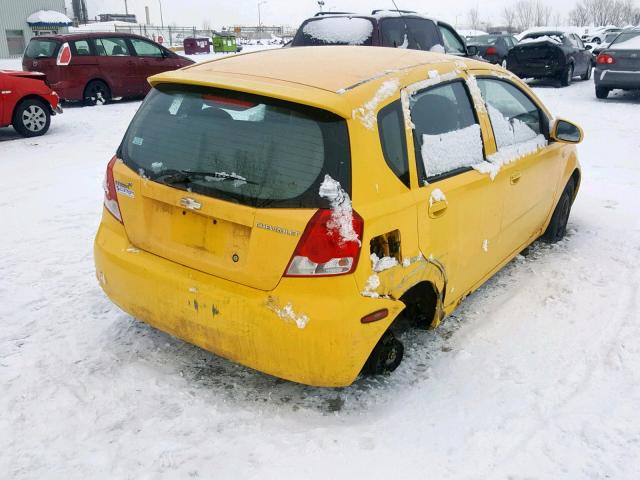 KL1TG626X5B362904 - 2005 CHEVROLET AVEO LT YELLOW photo 4