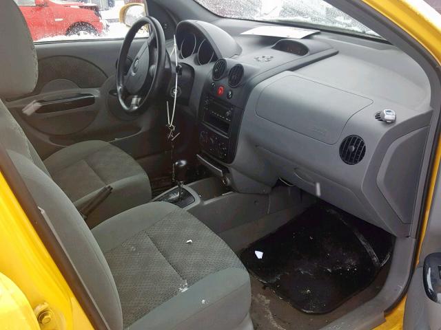 KL1TG626X5B362904 - 2005 CHEVROLET AVEO LT YELLOW photo 5