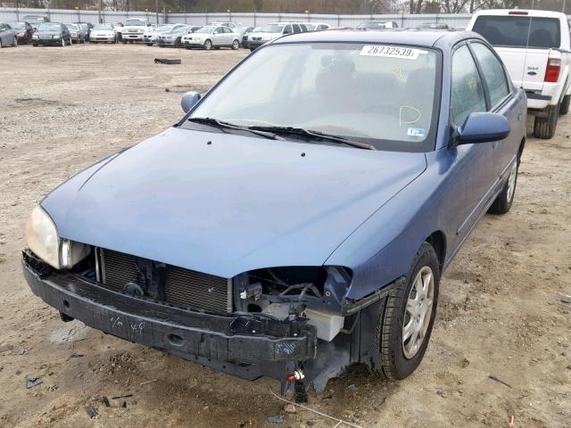 KNAFB121235261845 - 2003 KIA SPECTRA BA BLUE photo 2