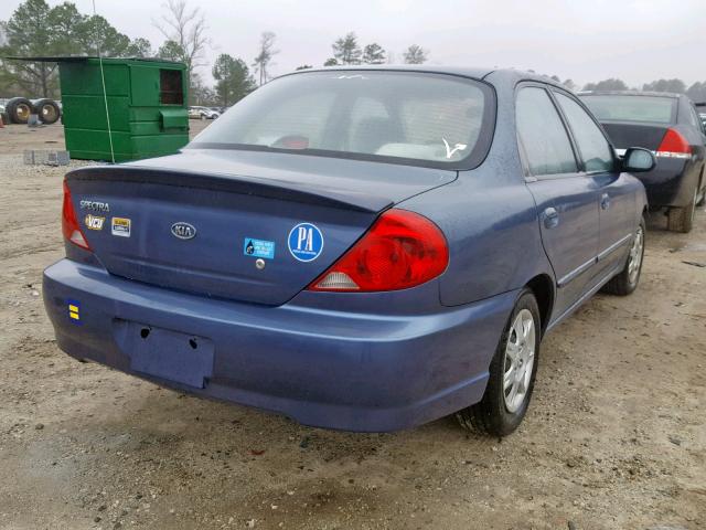 KNAFB121235261845 - 2003 KIA SPECTRA BA BLUE photo 4