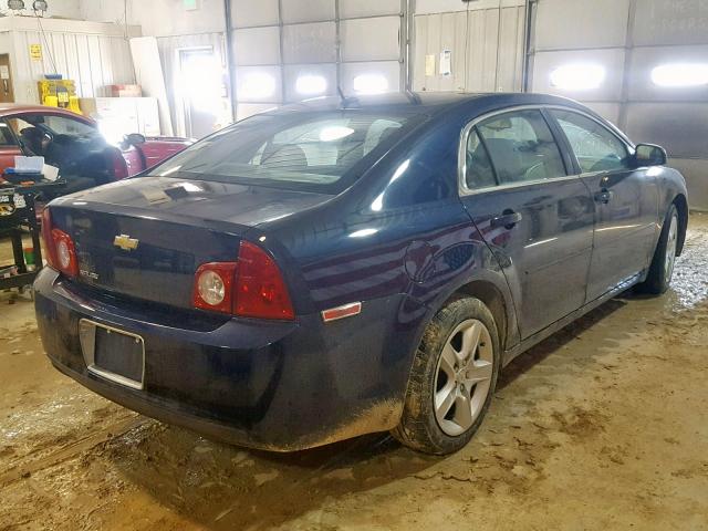1G1ZB5EB1AF111530 - 2010 CHEVROLET MALIBU LS BLUE photo 4