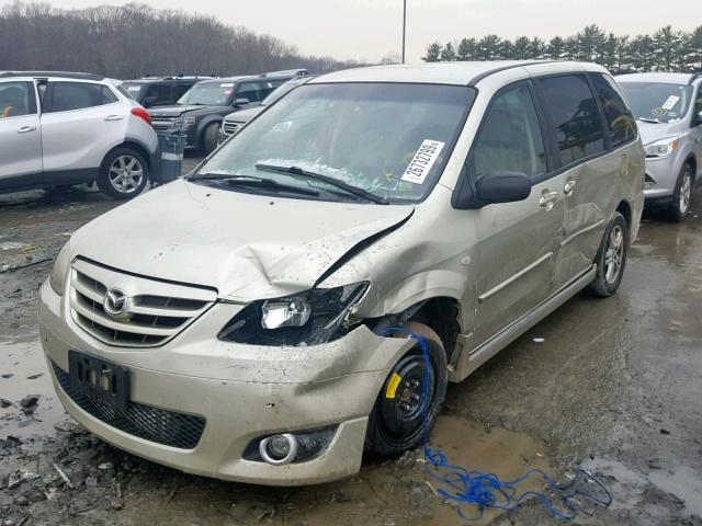 JM3LW28J640509849 - 2004 MAZDA MPV WAGON GOLD photo 2