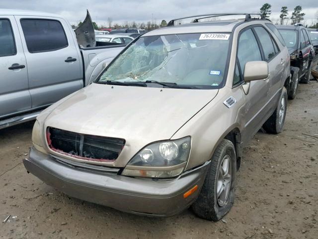 JT6GF10U6X0036332 - 1999 LEXUS RX 300 GOLD photo 2