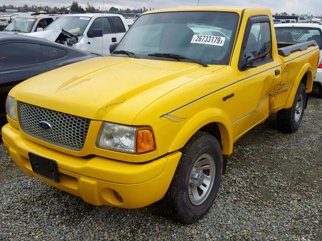 1FTYR10U62PA72266 - 2002 FORD RANGER YELLOW photo 2