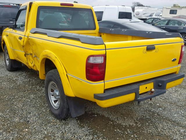 1FTYR10U62PA72266 - 2002 FORD RANGER YELLOW photo 3