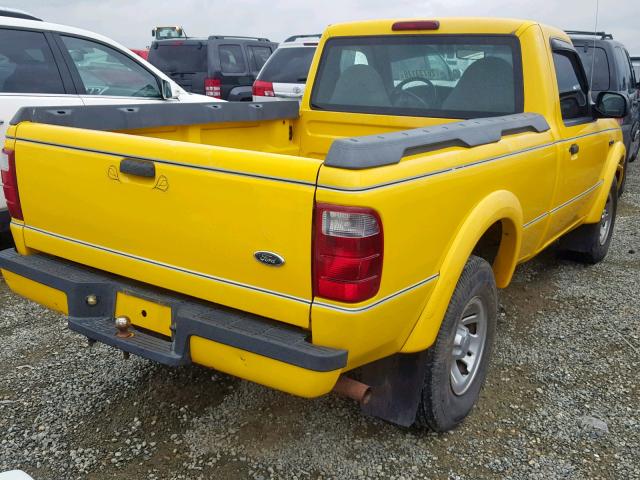 1FTYR10U62PA72266 - 2002 FORD RANGER YELLOW photo 4