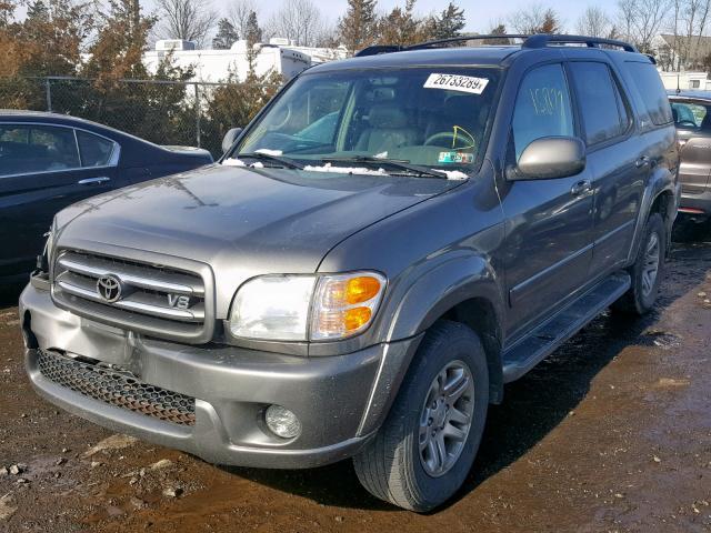 5TDBT48A63S165542 - 2003 TOYOTA SEQUOIA LI SILVER photo 2