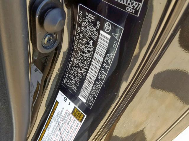 JTKDE3B74A0305297 - 2010 TOYOTA SCION TC BLACK photo 10