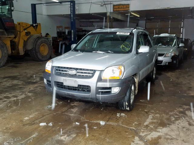 KNDJE723087466620 - 2008 KIA SPORTAGE E SILVER photo 2