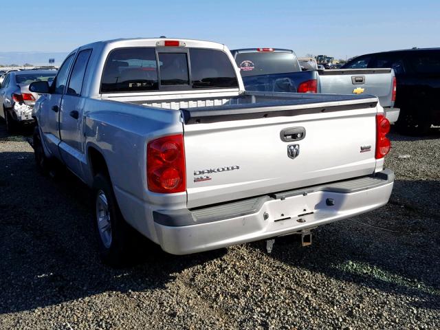 1D7HE48N48S598191 - 2008 DODGE DAKOTA QUA SILVER photo 3