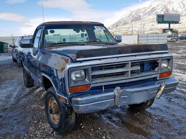 1B7KM36Z0KS087183 - 1989 DODGE W-SERIES W BLUE photo 1