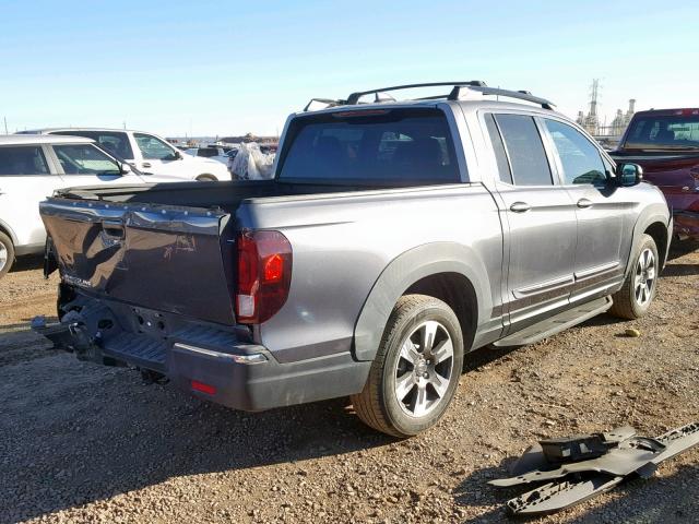 5FPYK2F57HB001825 - 2017 HONDA RIDGELINE CHARCOAL photo 4