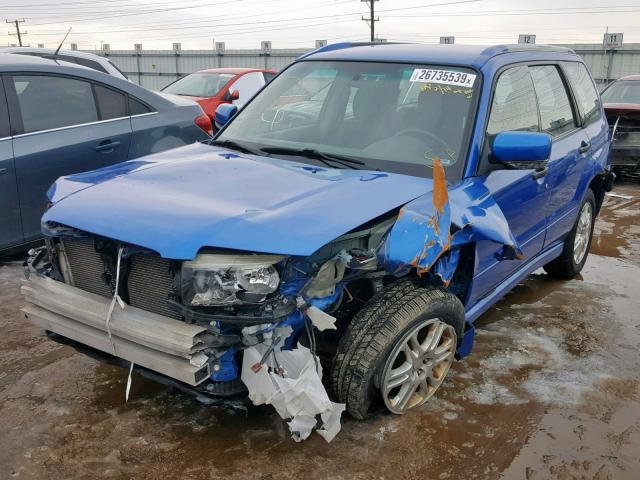 JF1SG66638H729194 - 2008 SUBARU FORESTER S BLUE photo 2