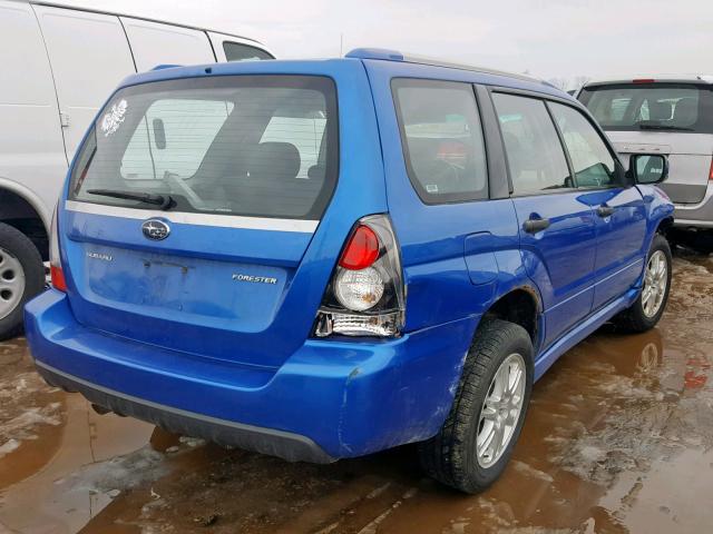 JF1SG66638H729194 - 2008 SUBARU FORESTER S BLUE photo 4