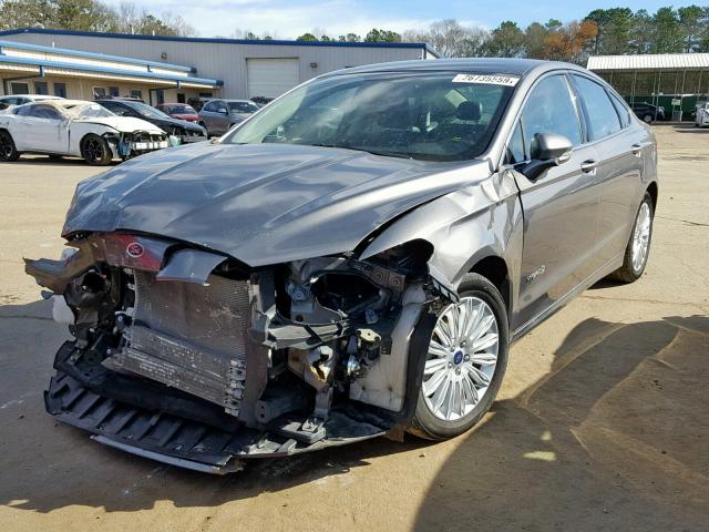 3FA6P0LU8ER350459 - 2014 FORD FUSION SE GRAY photo 2