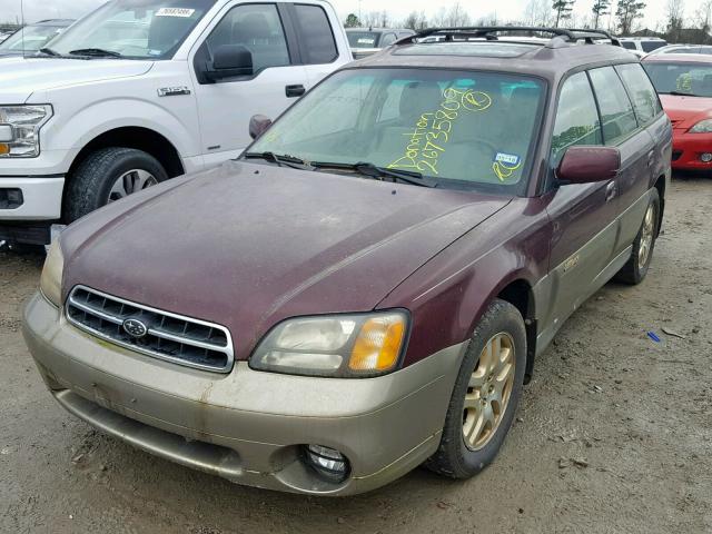 4S3BH686XY7651796 - 2000 SUBARU LEGACY OUT MAROON photo 2