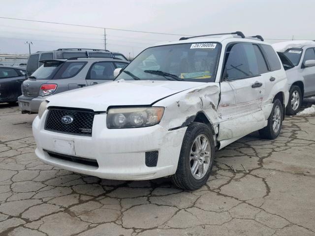 JF1SG666X8H728706 - 2008 SUBARU FORESTER S WHITE photo 2