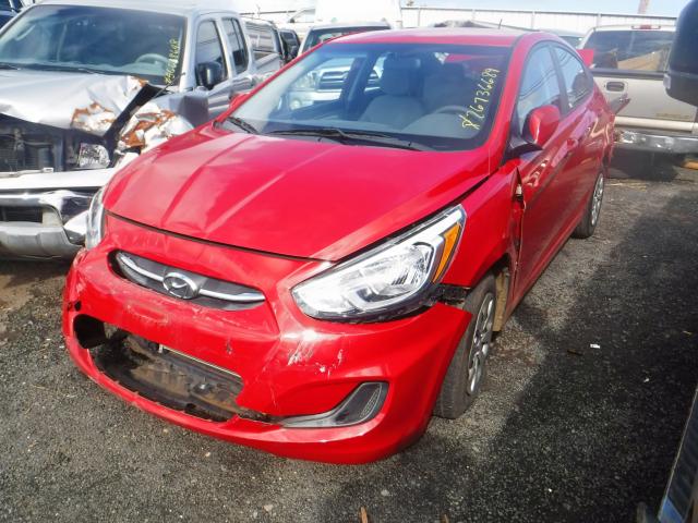 KMHCT4AE2GU065193 - 2016 HYUNDAI ACCENT SE RED photo 2