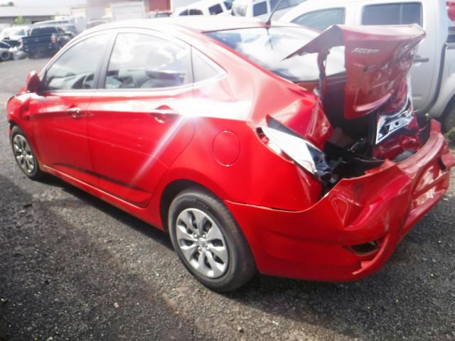 KMHCT4AE2GU065193 - 2016 HYUNDAI ACCENT SE RED photo 3