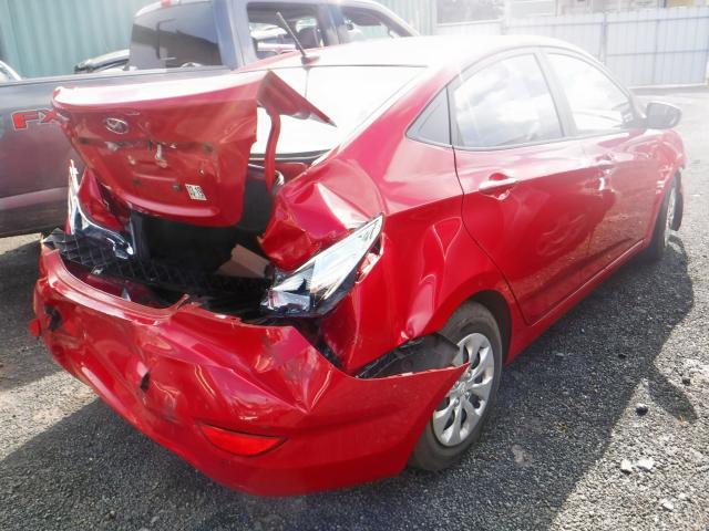 KMHCT4AE2GU065193 - 2016 HYUNDAI ACCENT SE RED photo 4