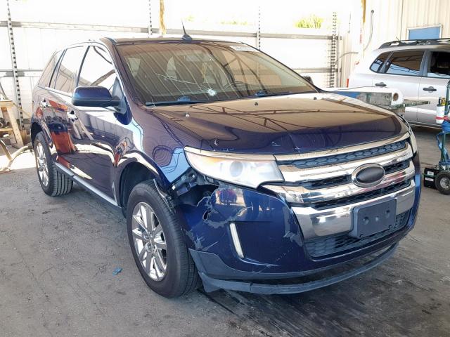 2FMDK3JC0BBB25129 - 2011 FORD EDGE SEL BLUE photo 1