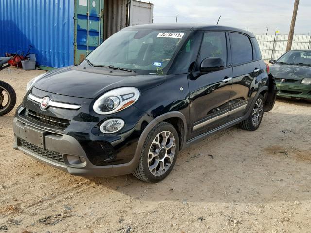 ZFBCFADHXEZ012499 - 2014 FIAT 500L TREKK BLACK photo 2