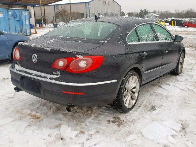 WVWGU7ANXCE534233 - 2012 VOLKSWAGEN CC VR6 4MO BLACK photo 4