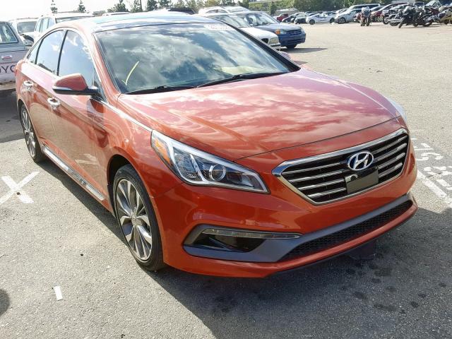 5NPE34AB5FH129948 - 2015 HYUNDAI SONATA SPO ORANGE photo 1