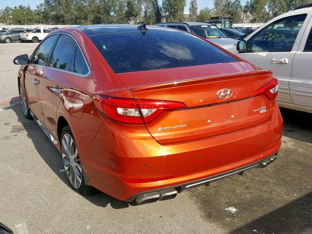 5NPE34AB5FH129948 - 2015 HYUNDAI SONATA SPO ORANGE photo 3