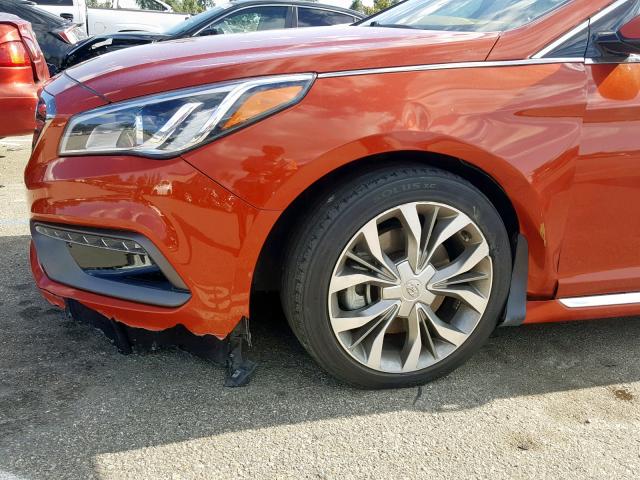 5NPE34AB5FH129948 - 2015 HYUNDAI SONATA SPO ORANGE photo 9