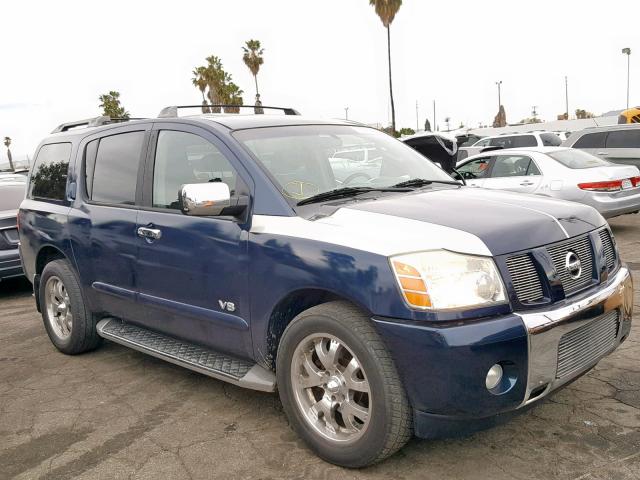 5N1AA08A77N714358 - 2007 NISSAN ARMADA SE BLUE photo 1