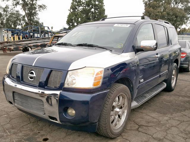 5N1AA08A77N714358 - 2007 NISSAN ARMADA SE BLUE photo 2