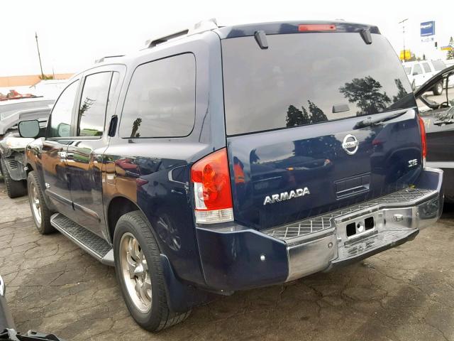 5N1AA08A77N714358 - 2007 NISSAN ARMADA SE BLUE photo 3