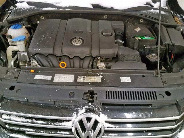 1VWBP7A39DC065744 - 2013 VOLKSWAGEN PASSAT SE BLACK photo 7