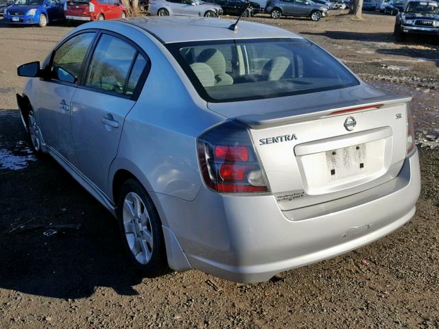 3N1AB6AP1BL655063 - 2011 NISSAN SENTRA 2.0 SILVER photo 3