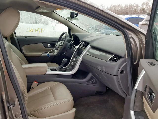 2FMDK4JC1DBB42465 - 2013 FORD EDGE SEL GRAY photo 5