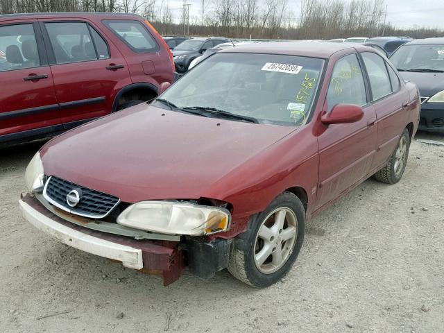 3N1AB51A33L730868 - 2003 NISSAN SENTRA SE- RED photo 2