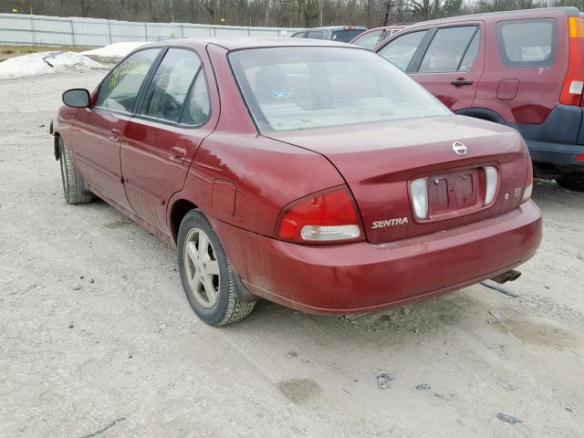 3N1AB51A33L730868 - 2003 NISSAN SENTRA SE- RED photo 3